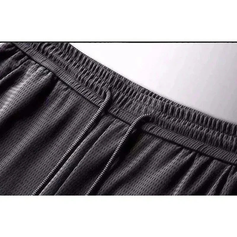 Hollow Out Ice Silk Pants