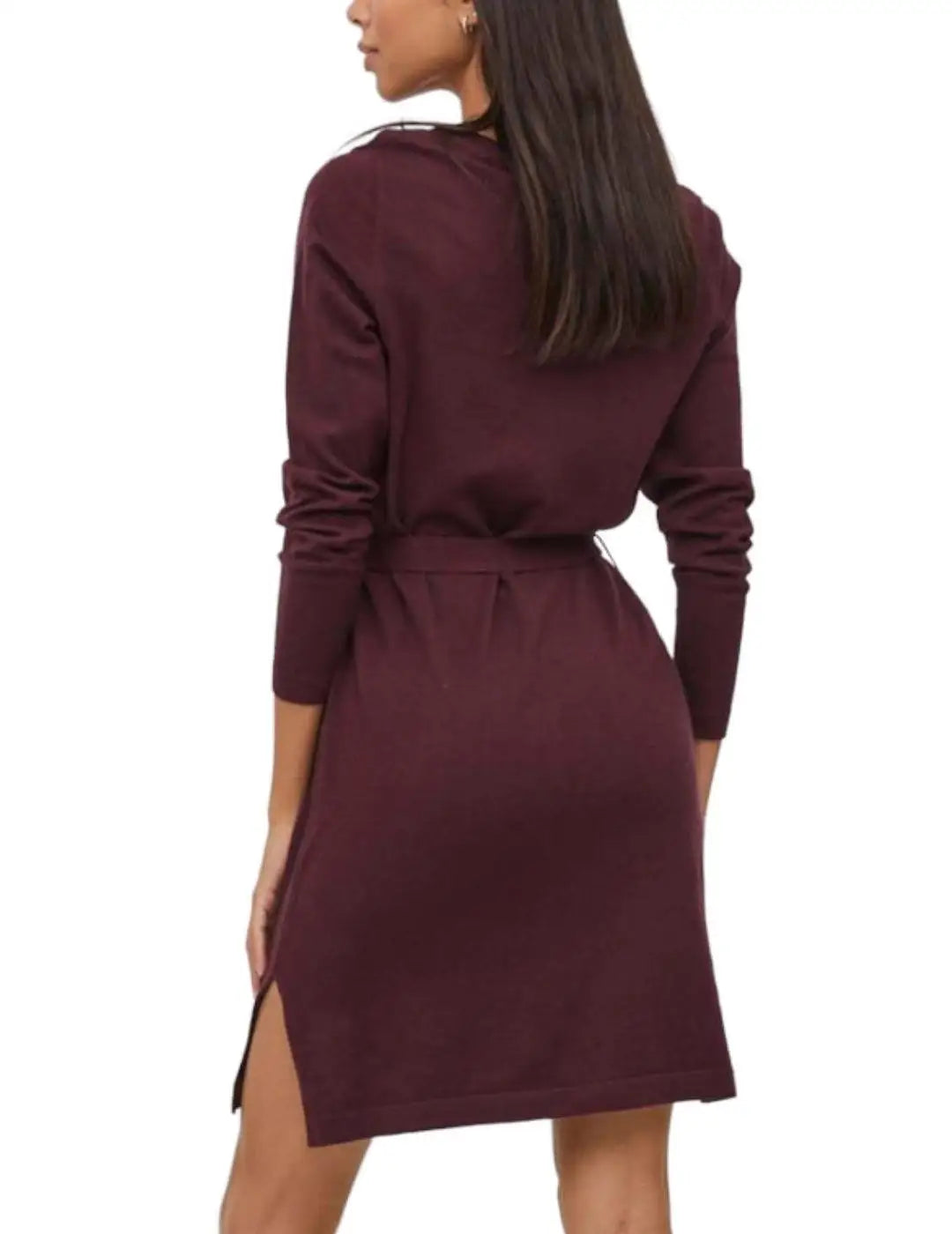 Knitted Long Sleeve Women Short Dress