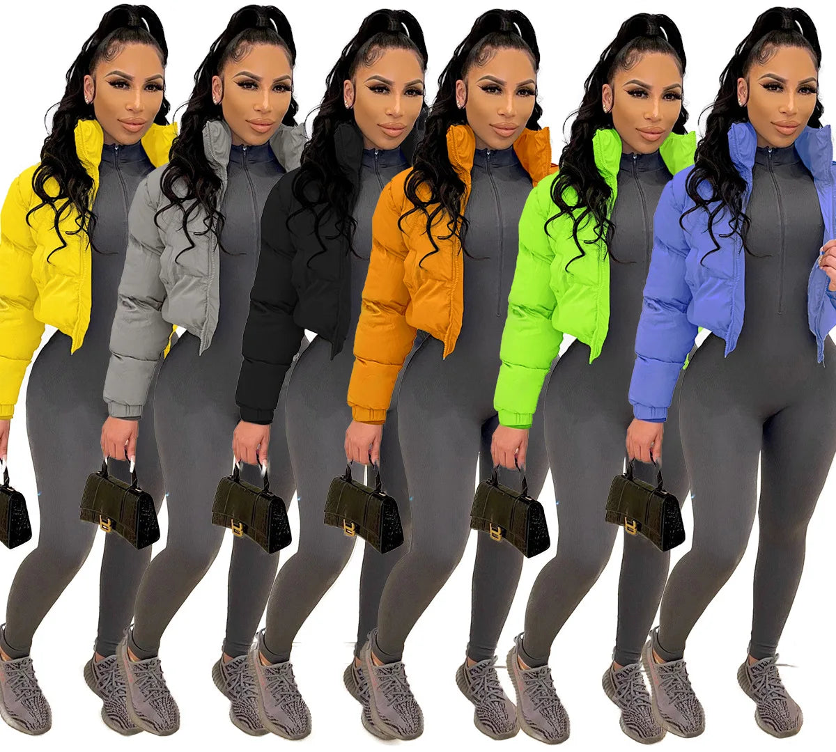 Long Sleeve Short puffer jacket