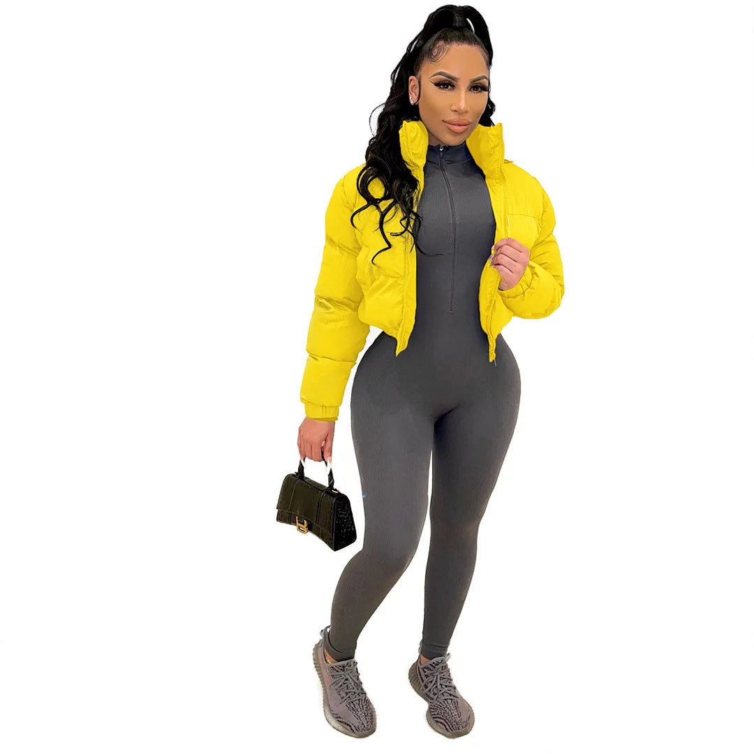 Long Sleeve Short puffer jacket