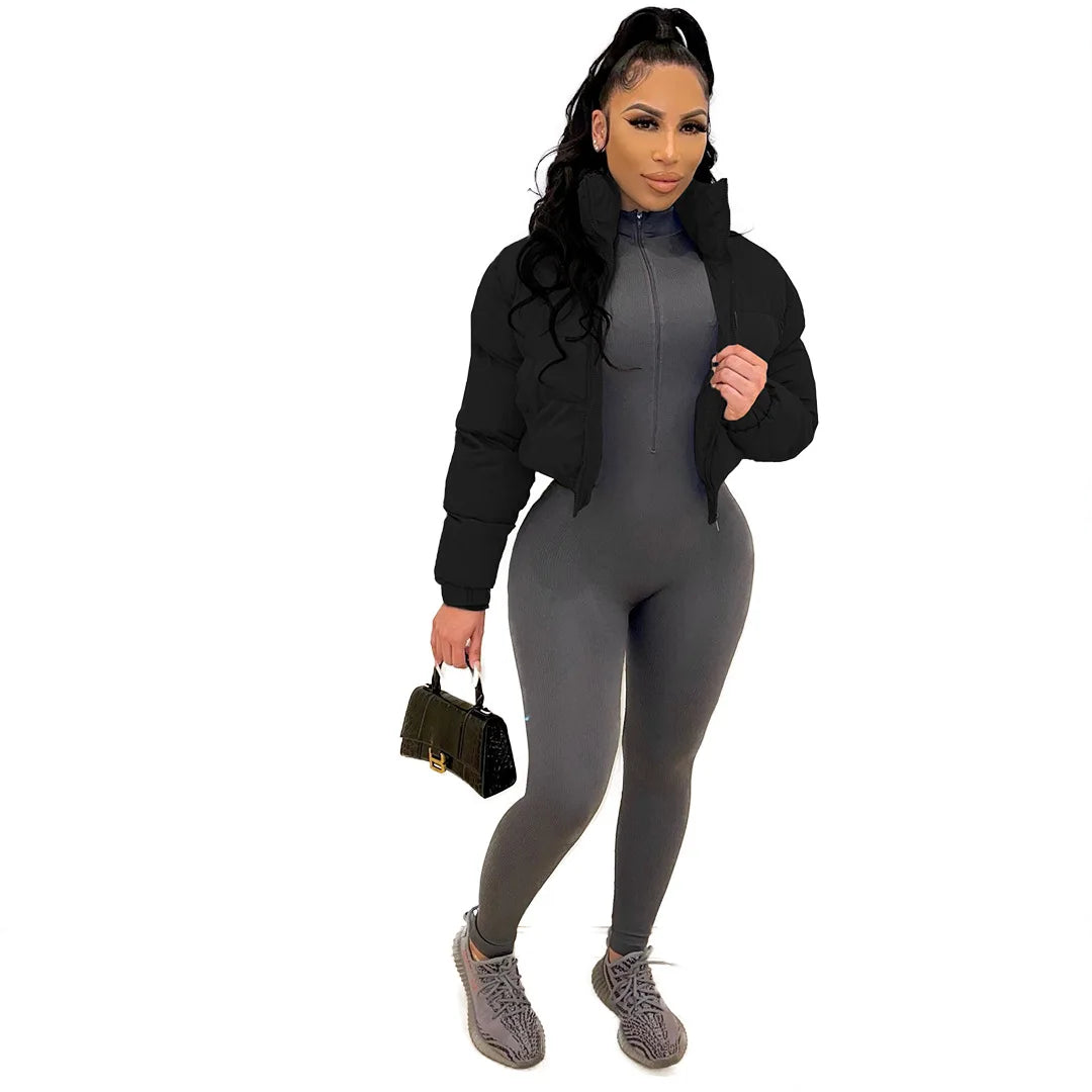 Long Sleeve Short puffer jacket