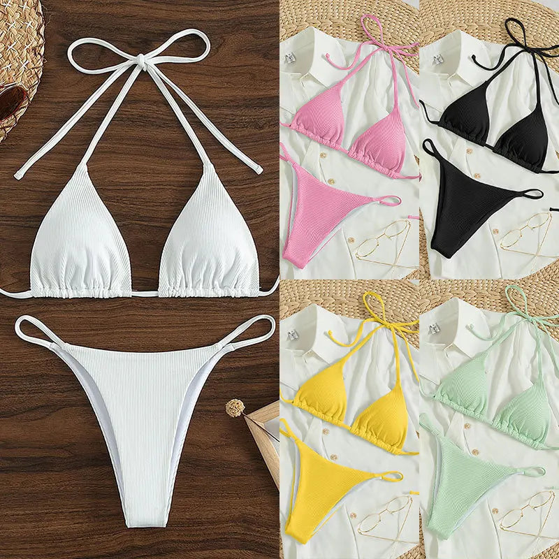 Pit Stripe Fabric Bikini