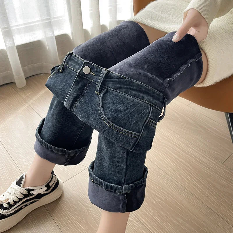 Plush Flared Jeans