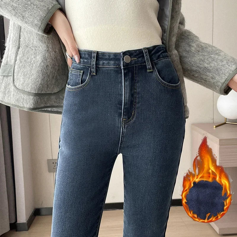 Plush Flared Jeans