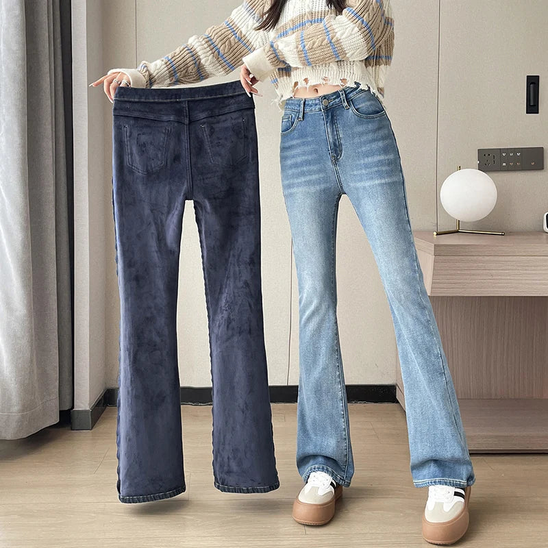 Plush Flared Jeans