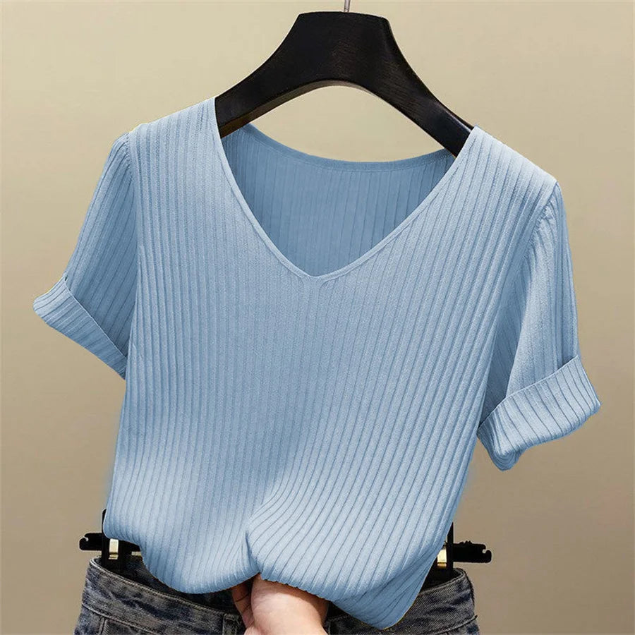 V-Neck Blouse Shirt