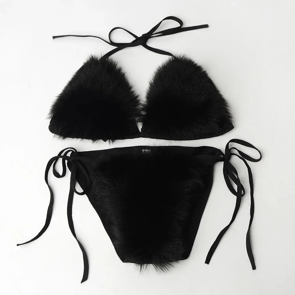 Plush Fur Bikinis