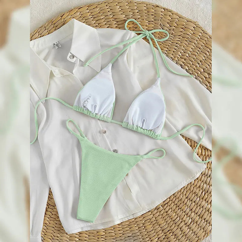 Pit Stripe Fabric Bikini