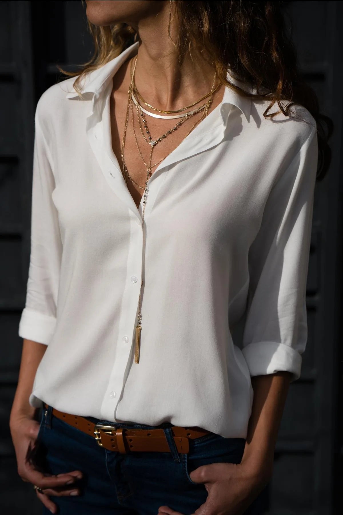 Elegant Solid Blouse