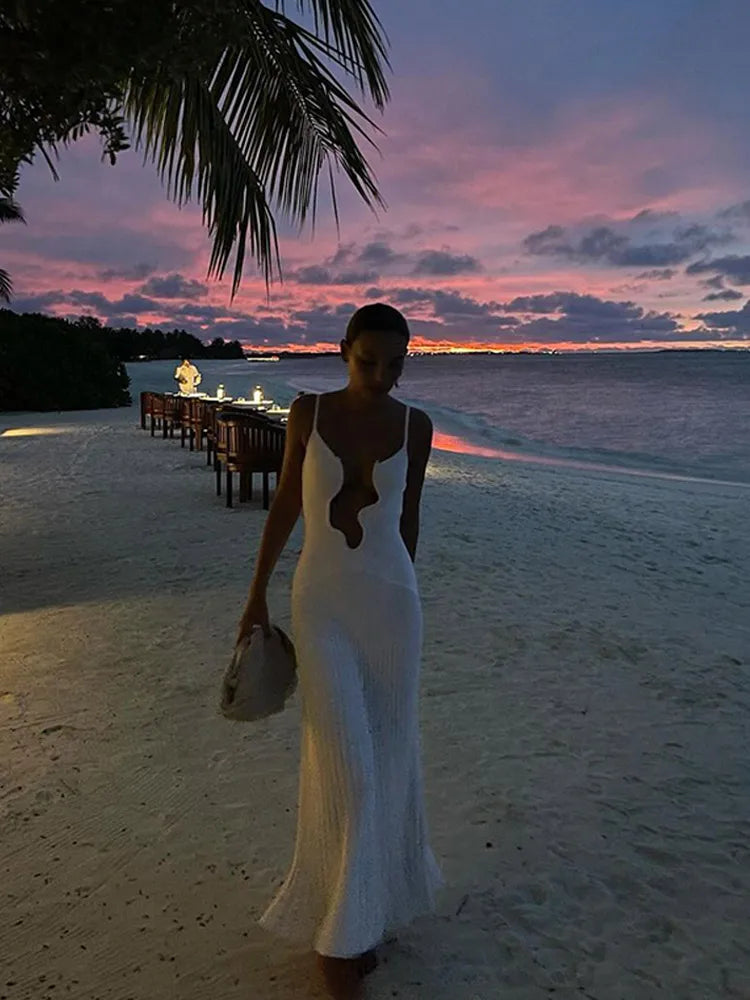 Elegant White Long Dress