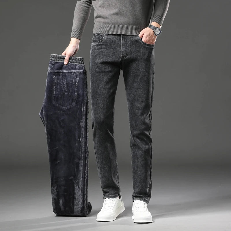 Elastic Denim Pants