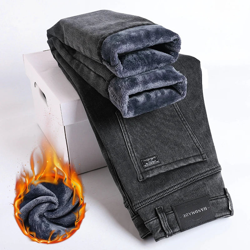 Elastic Denim Pants