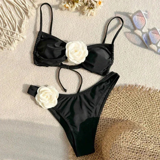 Flower Thong Bikini