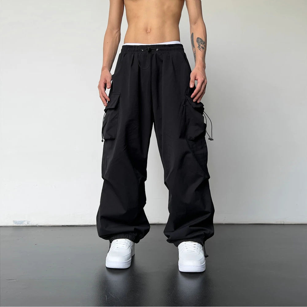 Solid Color Cargo Pants