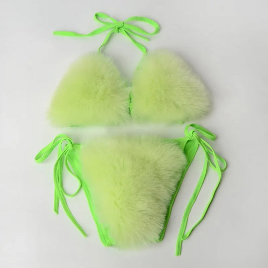 Plush Fur Bikinis