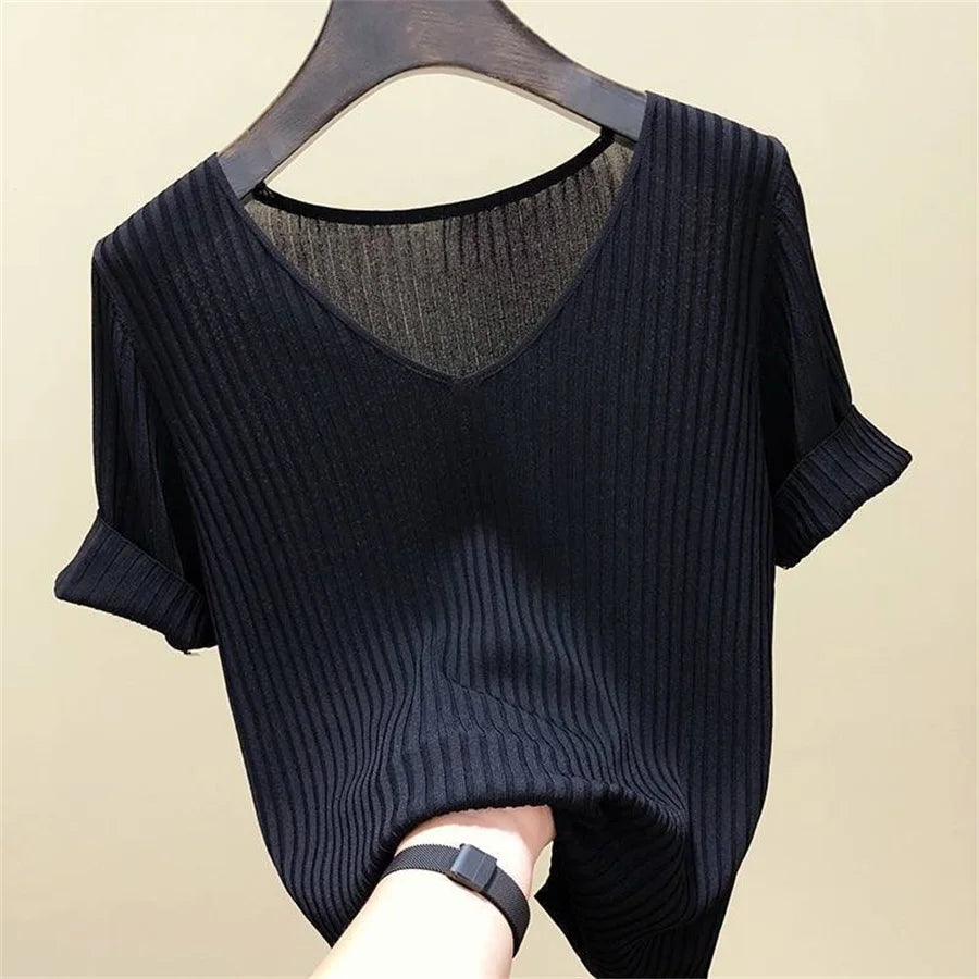 V-Neck Blouse Shirt