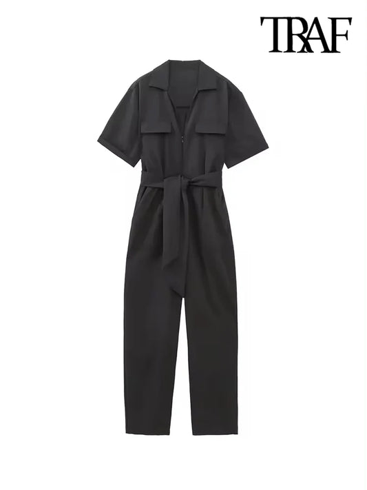 Front Zipper Jumpsuits