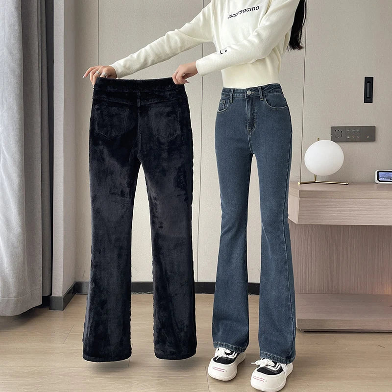 Plush Flared Jeans