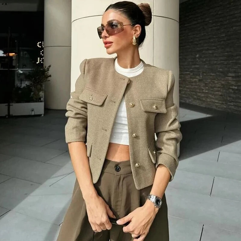 Long Sleeve Cropped Jacket