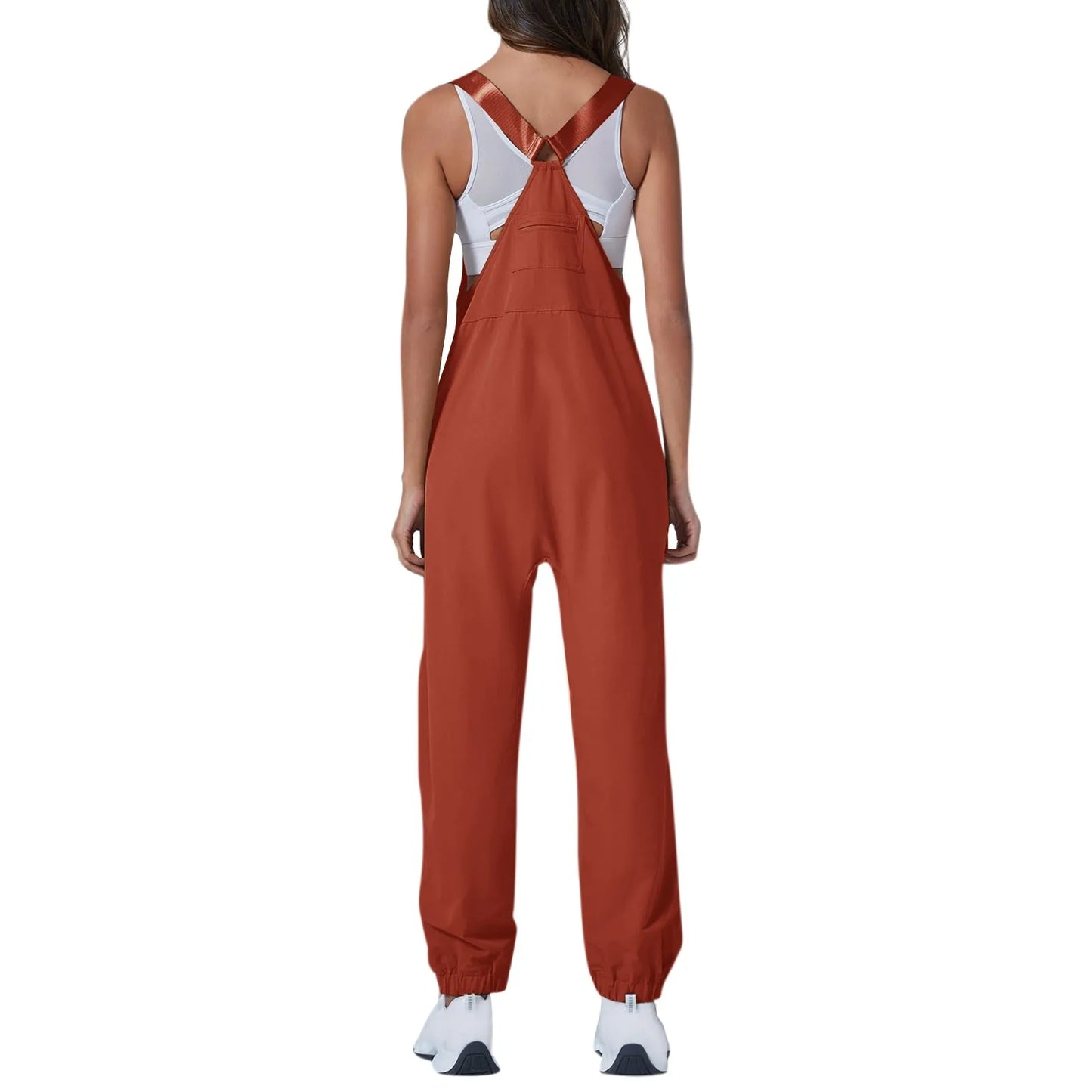 Button Strap Jumpsuits