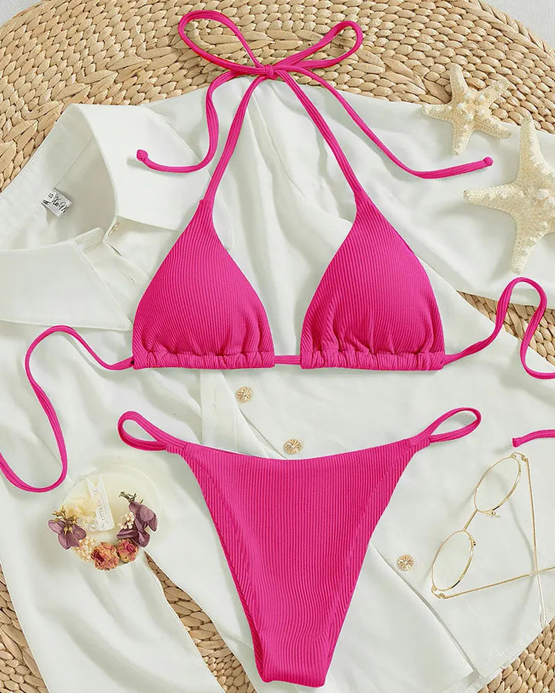 Pit Stripe Fabric Bikini