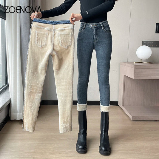 Thick Velvet Women Jeans