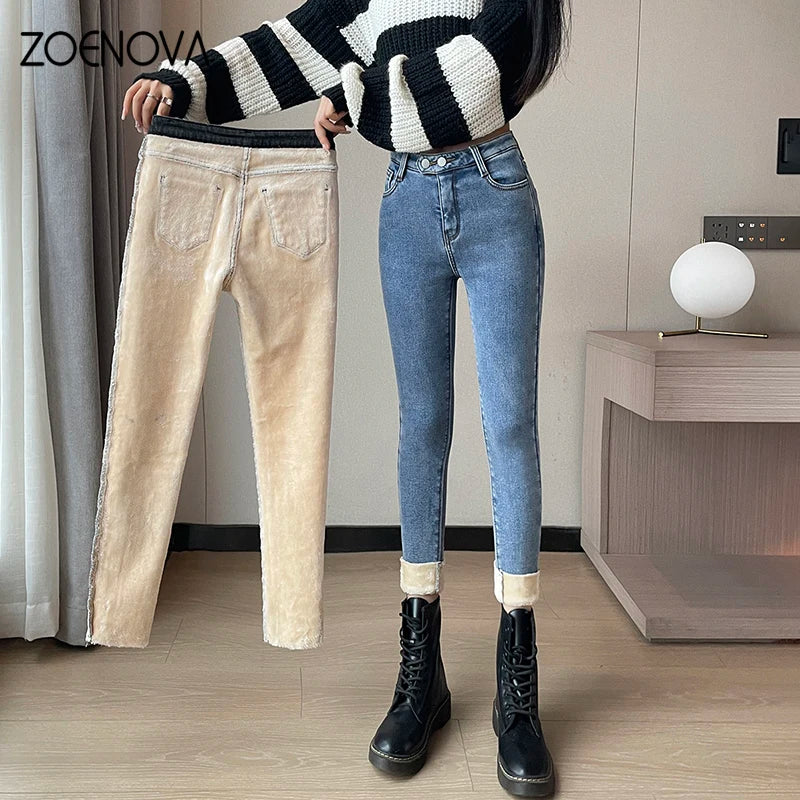 Thick Velvet Women Jeans