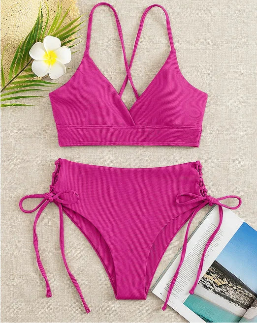 V-Neck Split Bikini