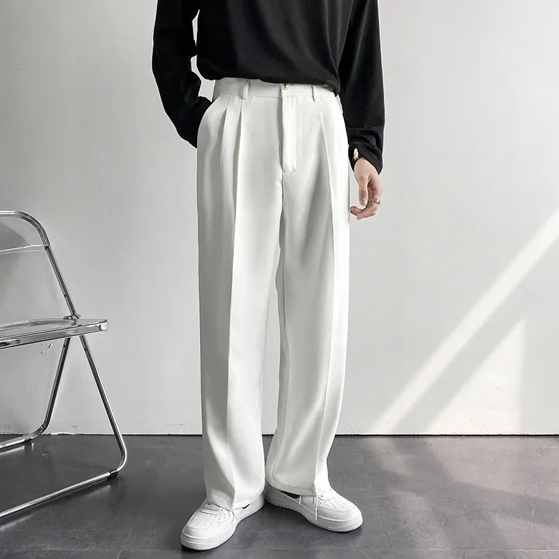 White Straight Pants