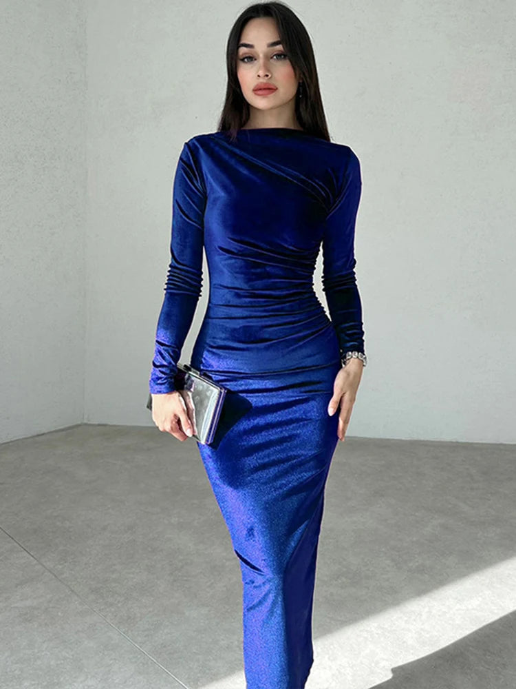 Velvet Long Sleeve Dress