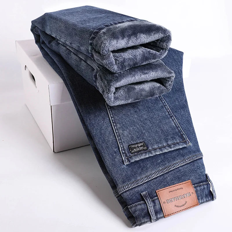 Elastic Denim Pants