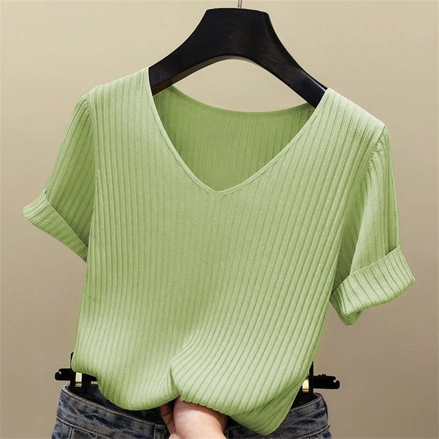 V-Neck Blouse Shirt