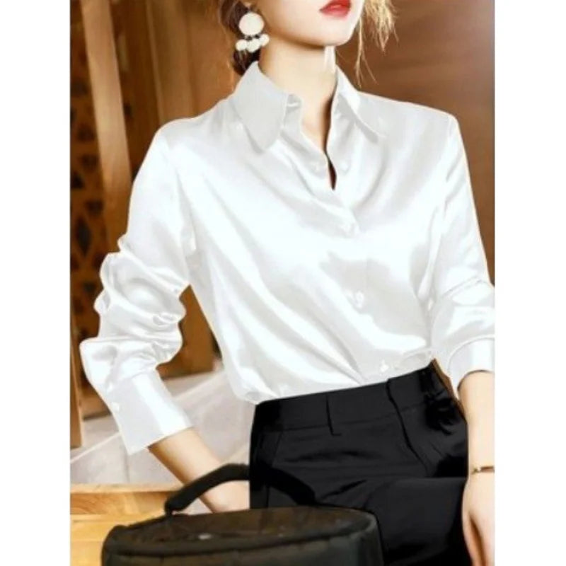 Satin Long Sleeved Shirt