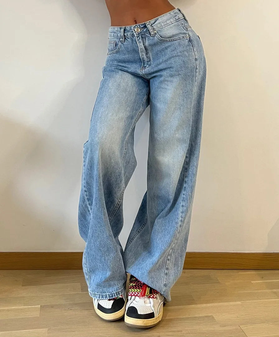 Denim Wide Leg Jeans