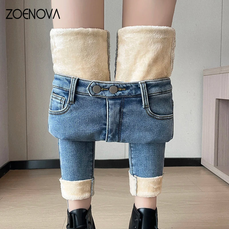 Thick Velvet Women Jeans