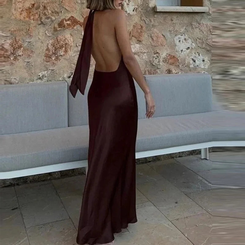 Satin Long Dress