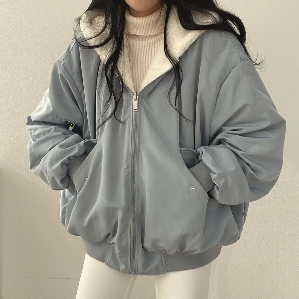 Loose Zip Up Jackets