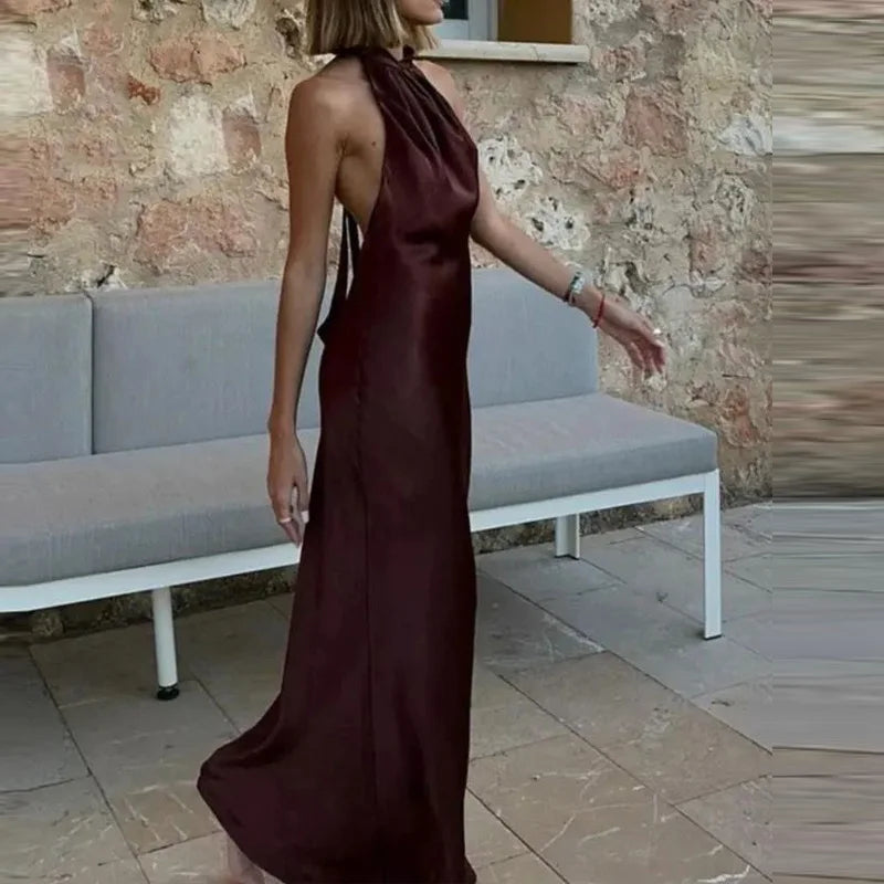 Satin Long Dress