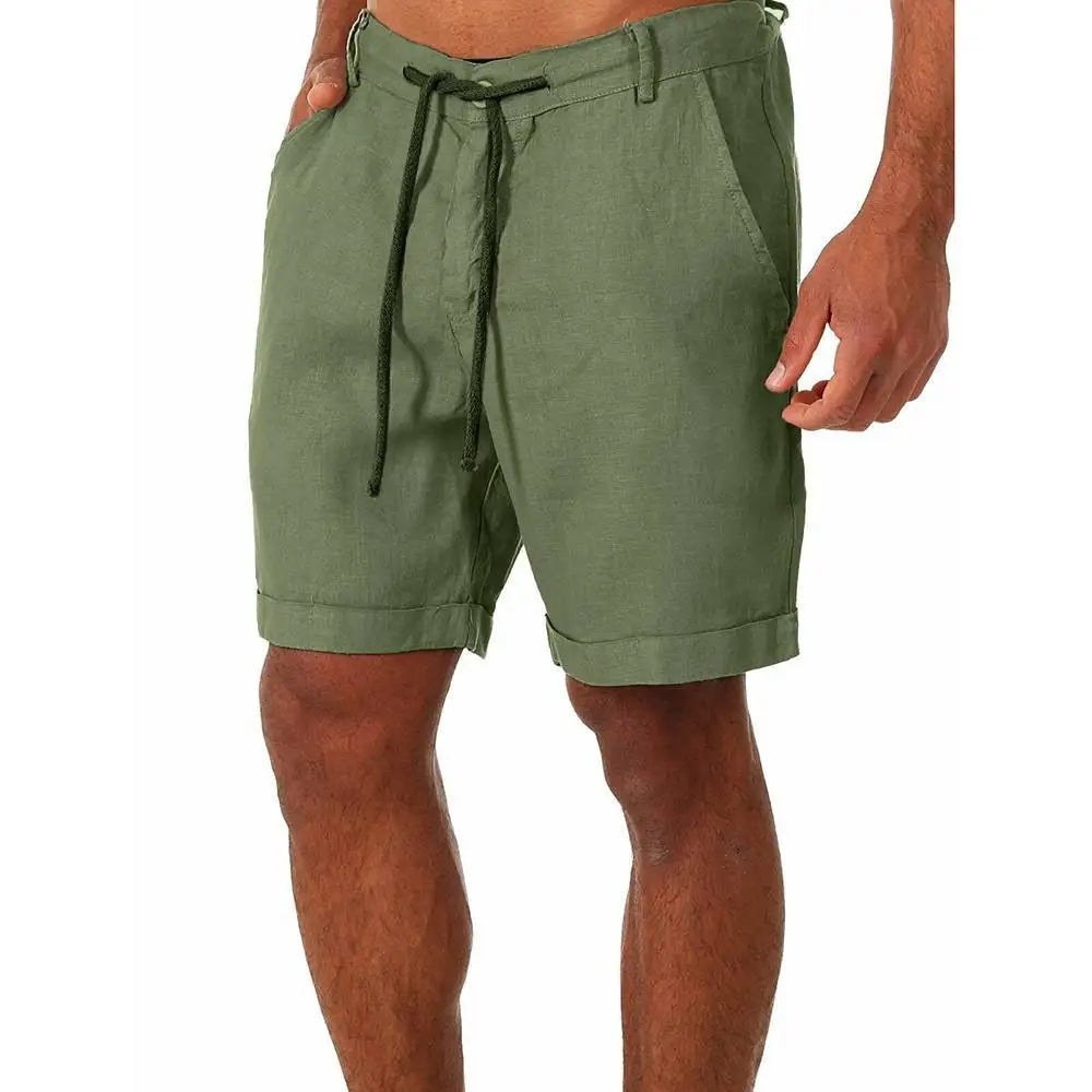 Solid Linen Shorts