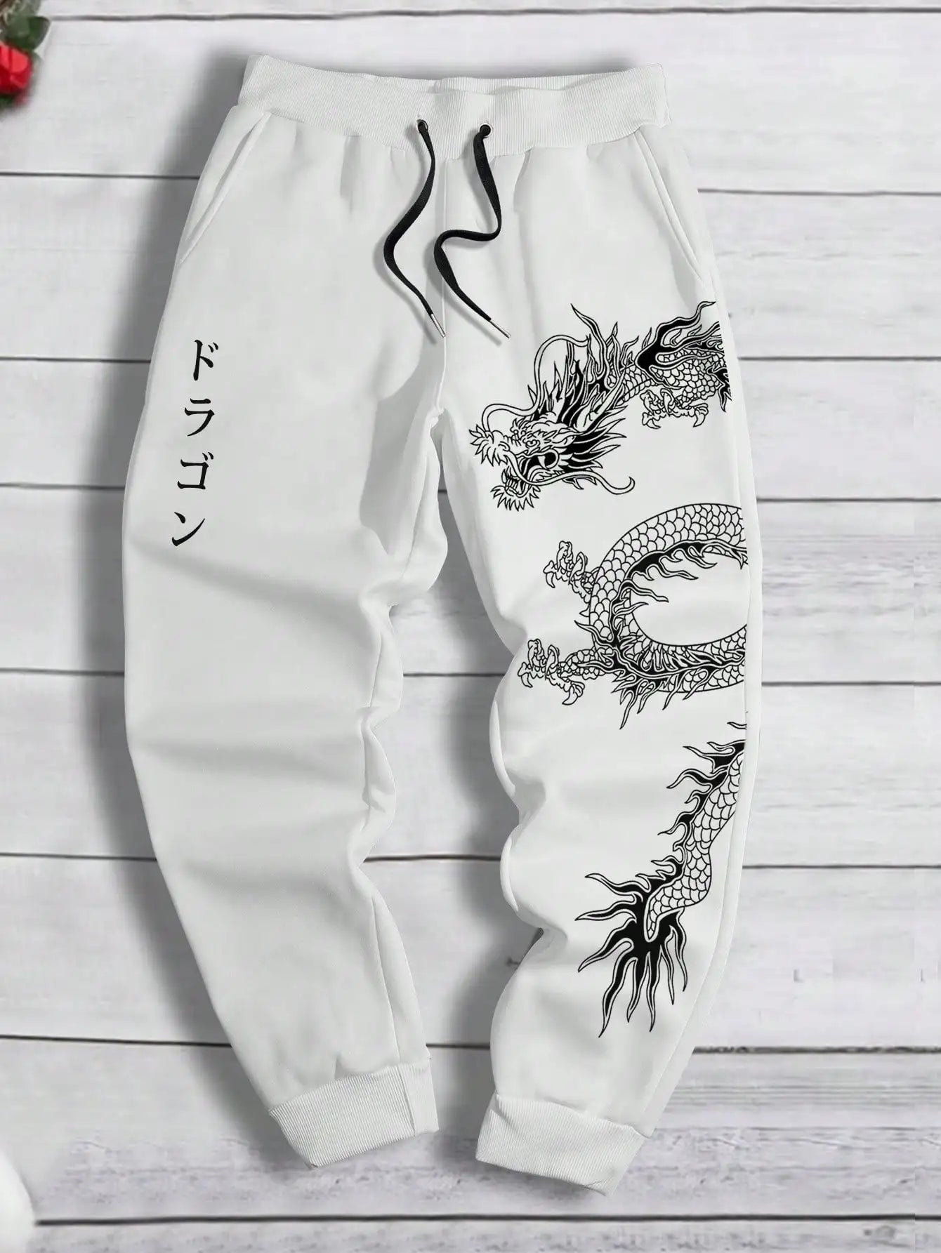 Dragon and Japanese Letter Pants