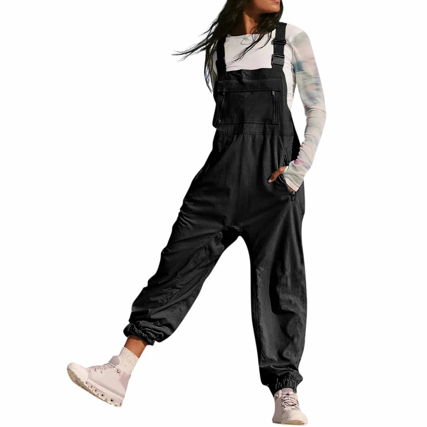 Button Strap Jumpsuits