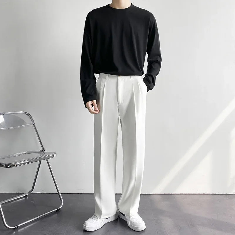 White Straight Pants