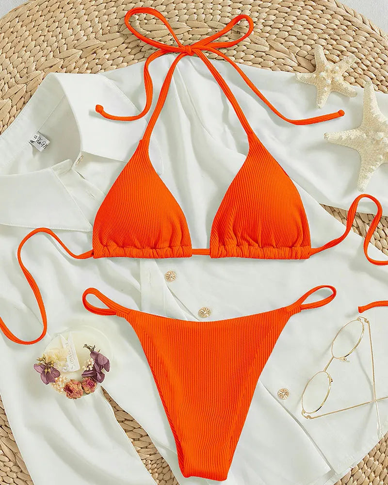 Pit Stripe Fabric Bikini