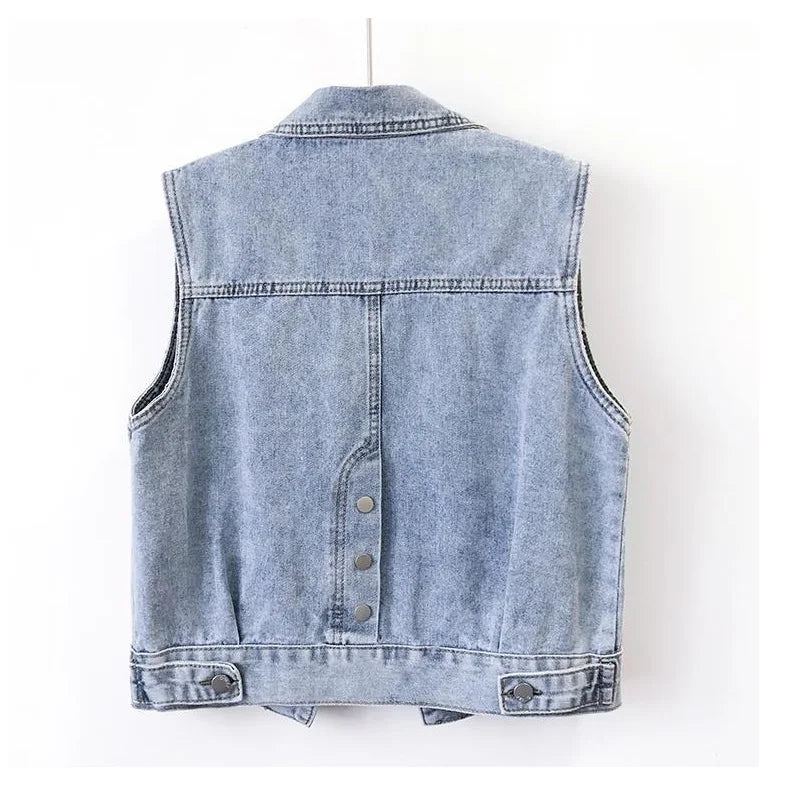 Leeveless Denim Jeans Jacket