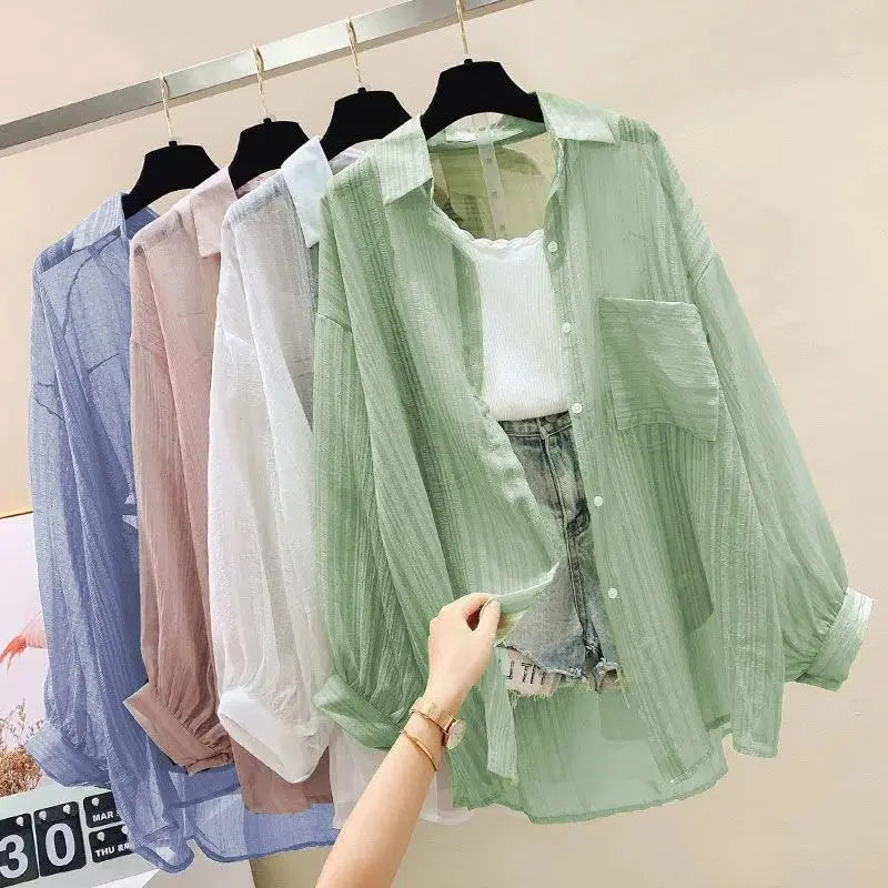 Elegant Thin Chiffon Shirts