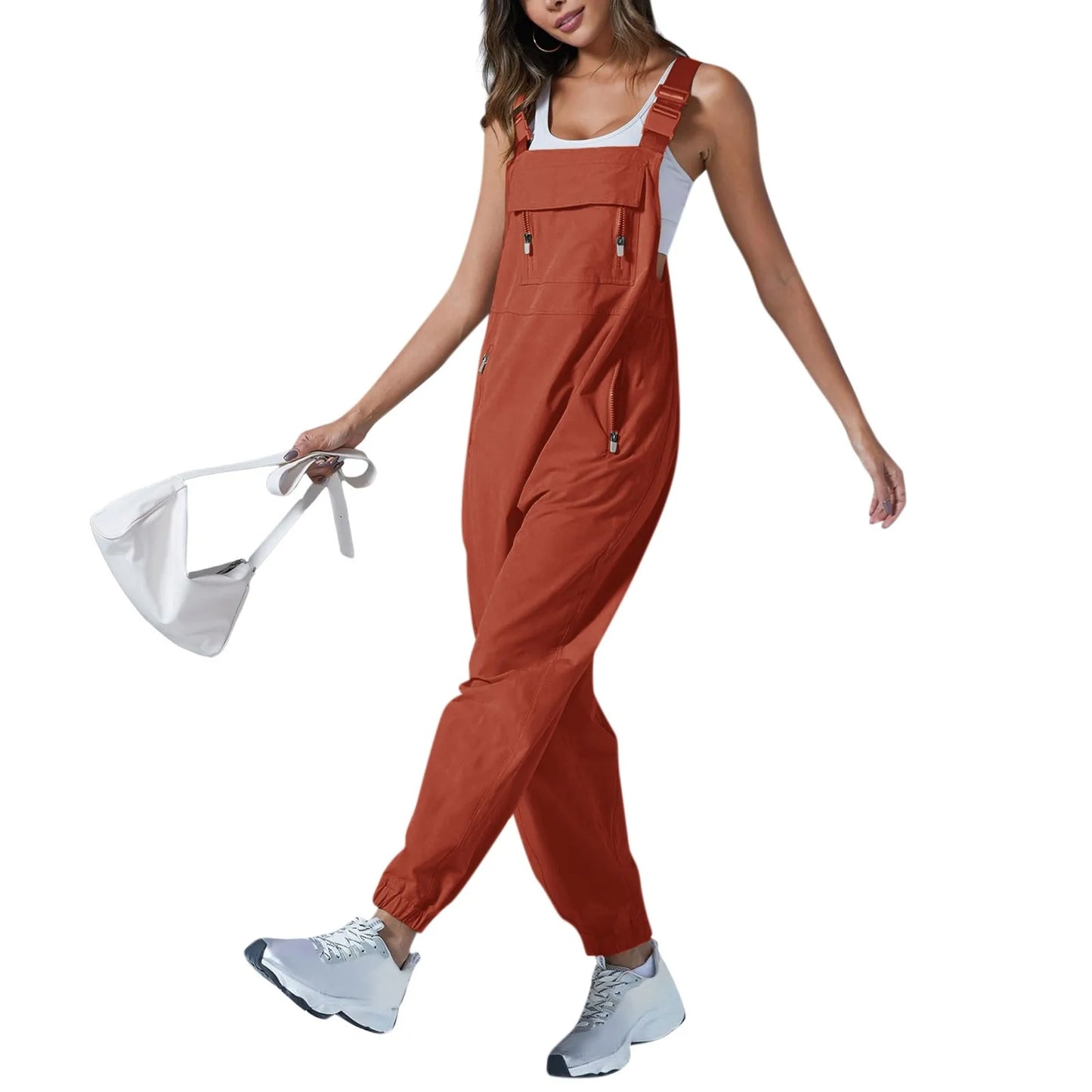 Button Strap Jumpsuits