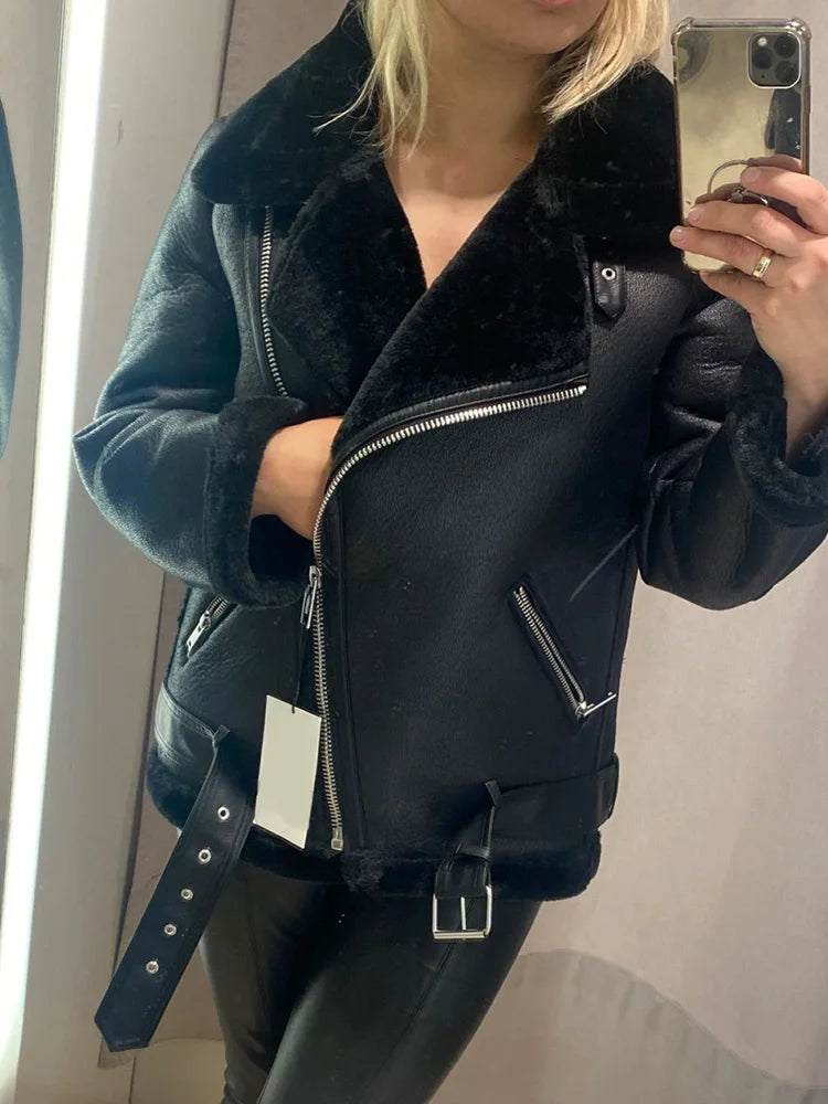 Fur Leather Jacket