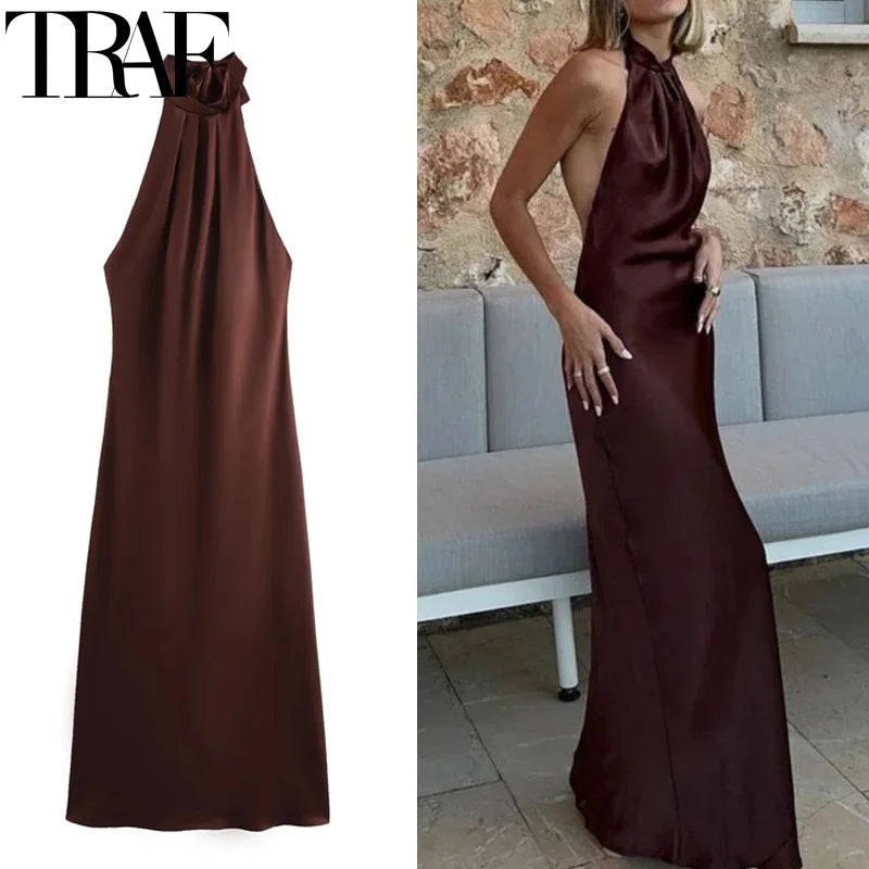 Satin Long Dress