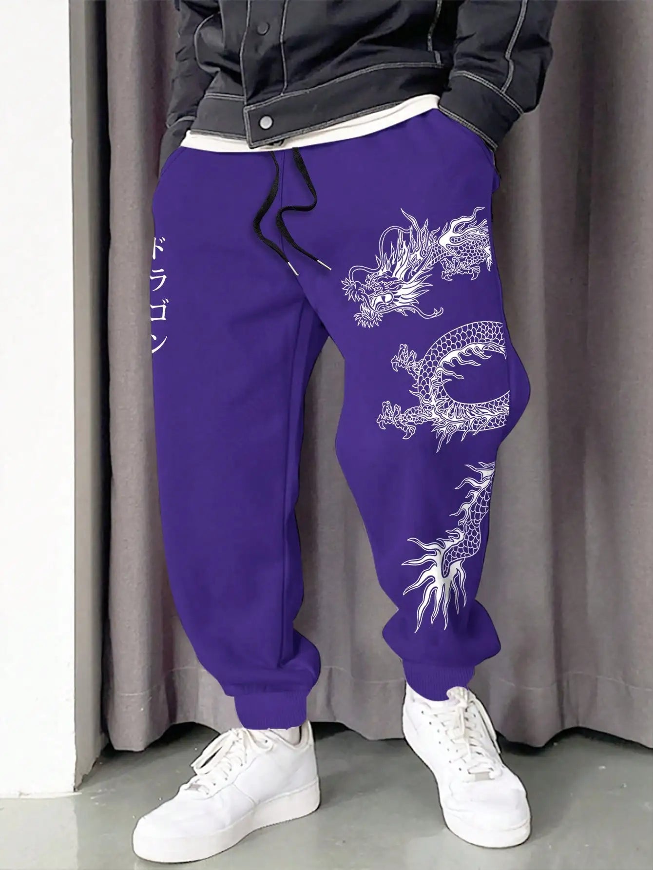 Dragon and Japanese Letter Pants