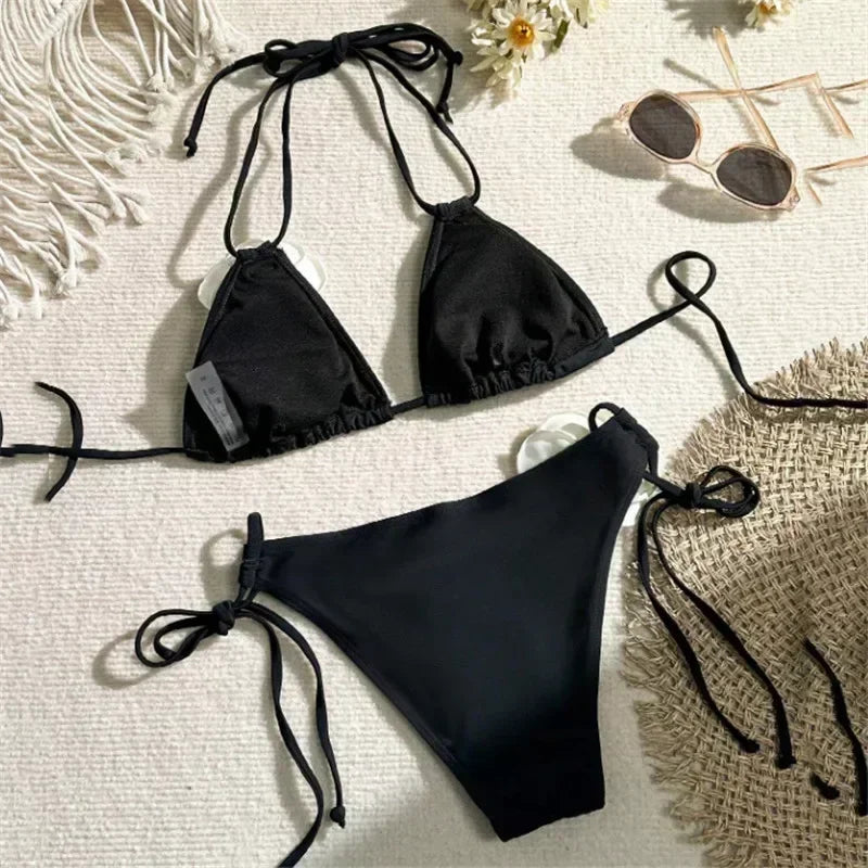 Black Triangle Bikinis